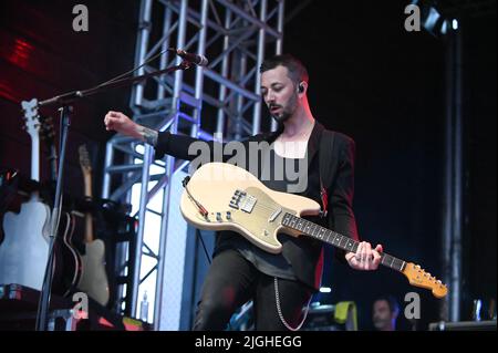 9. Juli 2022, Doncaster, South Yorkshire, U.K: Feeder Performing at Askern Music Festival, UK , 09.07.2022 (Bildquelle: © Robin Burns/ZUMA Press Wire) Stockfoto