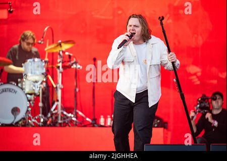 Glasgow, Großbritannien. 10.. Juli 2022. Lewis Capaldi Schlagzeilen Tag 3 des TRNSMT Festivals. 2022-07-10 . Kredit: Gary Mather/Alamy Live Nachrichten Stockfoto