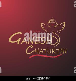 Happy ganesh chaturth Festival Hintergrund Vektor Stock Vektor
