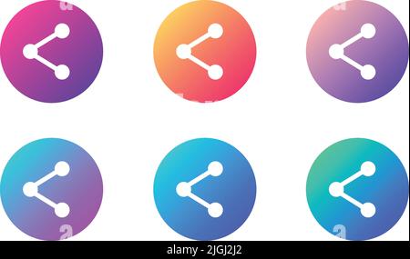 UI-Webschaltfläche für Konto freigeben. ui-Elemente Stock Vektor