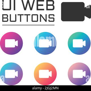 Videokamera ui Web-Taste. vektor-Symbole Stock Vektor