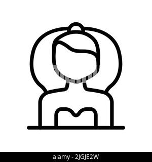 Braut-Symbol. Symbol im Zusammenhang mit Hochzeit. Linie Icon Stil. Einfaches Design bearbeitbar Stock Vektor