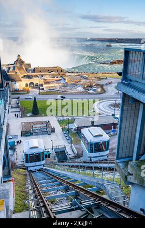 Niagara Falls, Ontario, Kanada - Dezember 19 2021 : Falls Incline Railway. Stockfoto