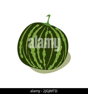 Wassermelone Vektor Clipart isoliert auf weißem Hintergrund. Stock Vektor
