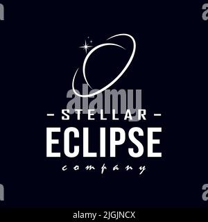 Space Eclipse Star einfache Logo Design Vektor Vorlage Stock Vektor