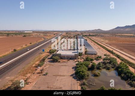 Die Outlets im Casa Grande, einem verlassenen Einkaufszentrum in Arizona. Stockfoto