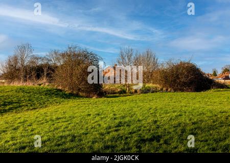 Landschaft im Margaret's Camp ein Wassermonument aus dem späten 15. Jahrhundert am Stadtrand von Tewkesbury in Gloucestershire England. Stockfoto