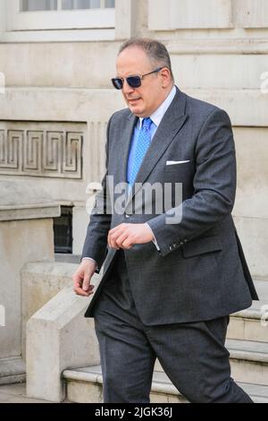London, Großbritannien. 11.. Juli 2022. Michael Ellis, QC, MP, Minister für das Kabinett, Generalzahler, verlässt heute Nachmittag das Kabinett in London. Kredit: Imageplotter/Alamy Live Nachrichten Stockfoto