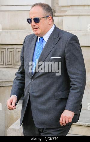 London, Großbritannien. 11.. Juli 2022. Michael Ellis, QC, MP, Minister für das Kabinett, Generalzahler, verlässt heute Nachmittag das Kabinett in London. Kredit: Imageplotter/Alamy Live Nachrichten Stockfoto