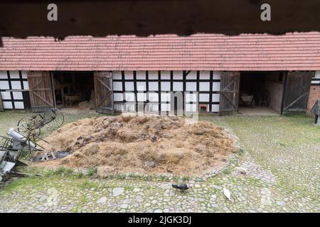 Albrecht Cottage Museum, und über hundert Jahre alte karierte Haus in Swolowo, Polen, genannt die Hauptstadt des karierten-Haus Land © Wojciech S Stockfoto