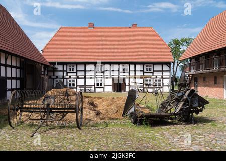 Albrecht Cottage Museum, und über hundert Jahre alte karierte Haus in Swolowo, Polen, genannt die Hauptstadt des karierten-Haus Land © Wojciech S Stockfoto