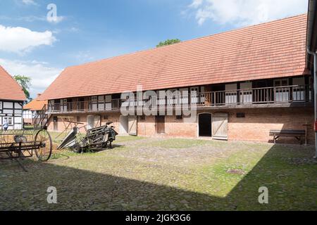 Albrecht Cottage Museum, und über hundert Jahre alte karierte Haus in Swolowo, Polen, genannt die Hauptstadt des karierten-Haus Land © Wojciech S Stockfoto