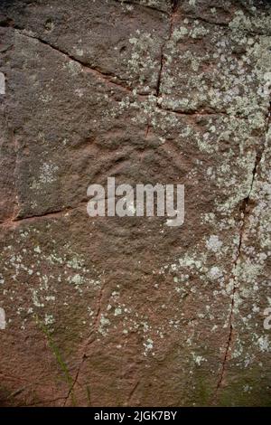 Cup and Ring Marks, Long Meg und ihre Töchter Stockfoto