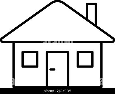 Zuhause, Gebäudesymbol. Einfache dünne Linie, Umrissvektor von Gebäuden Symbole für UI und UX, Website oder mobile Anwendung auf dunkelblauem Gradientenhintergrund Stock Vektor