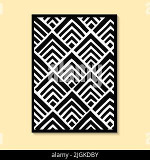 Schwarze geometrische Muster. Minimalistische Wandkunst. Schlichter Linienstil. Vektorgrafik Stock Vektor