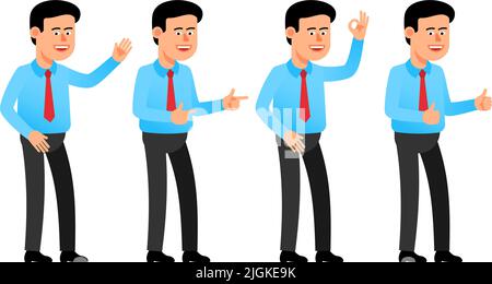 Geschäftsmann, Daumen nach oben zeigen Stock Vektor