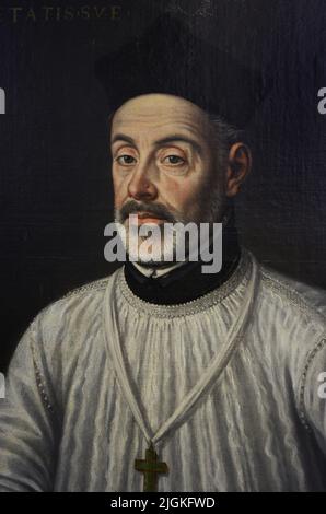 Diego de Covarrubias y Leyva (1512-1577). Spanischer Jurist, Professor und Ekklesiastin. Porträt von Alonso Sánchez Coello (1531-155). Öl auf Leinwand, 1574. El Greco Museum. Toledo, Spanien. Stockfoto