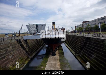 SS Nomadic im Titanic Quarter in Belfast Stockfoto