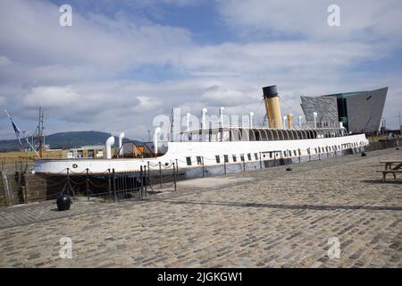 SS Nomadic im Titanic Quarter in Belfast Stockfoto