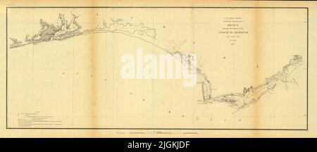 US Coast Survey of the Coast of Florida, Florida Panhandle, 1853 Stockfoto