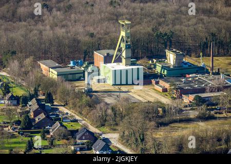 Luftaufnahme, ehemaliger Prosper V-Schacht 10 in Kirchhellen-Nord-West, Bottrop, Ruhrgebiet, Nordrhein-Westfalen, Deutschland, Mine, DE, Europa, Luft-ph Stockfoto