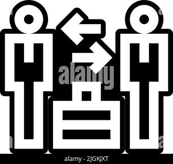 Symbol für Geschäftspartnerschaft . Stock Vektor