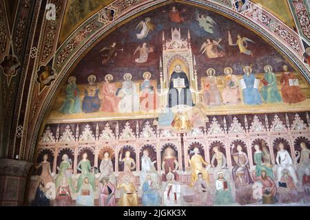 Die Spanische Kapelle im Kreuzgang der Basilica di Santa Maria Novella in Florenz Italien Stockfoto