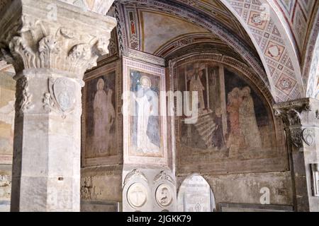 Kreuzgang der Toten in der Basilica Santa Maria Novella Kirche in Florenz Italien Stockfoto