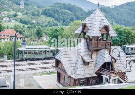 Reise in Sarganska Osmica (Shargan Eight) - Mokra Gora; Serbien - Reisehintergrund. Stockfoto