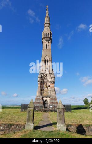 Sir Tatton Sykes Monument erbaut 1865 in Sledmere in den East Ridings of Yorkshire Stockfoto