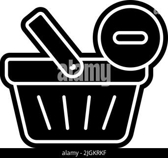 Aus Warenkorb entfernen -Symbol . Stock Vektor