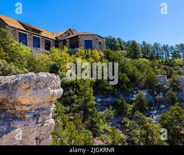 Die Grand Canyon Lodge am Nordrand des Grand Canyon, Grand Canyon National Park, Arizona, USA Stockfoto