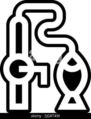 Symbol für Angelrute . Stock Vektor