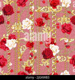 Nahtloses Muster mit rosa Blüten. Stock Vektor