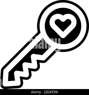Love Key Symbol . Stock Vektor