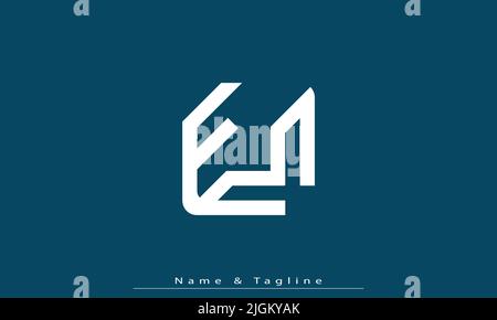 Alphabet Buchstaben Initialen Monogramm Logo FM , MF Stock Vektor