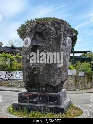 Der Naturlehrpfad, der zum Krater des berühmten Vulkans Vesuv, Kampanien, Neapel, Italien führt Stockfoto