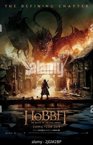 FILMPLAKAT, DER HOBBIT: DIE SCHLACHT DER FÜNF ARMEEN, 2014 Stockfoto