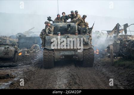 PITT,BERNTHAL,LABEOUF,LERMAN,PENA,EASTWOOD, FURY, 2014 Stockfoto