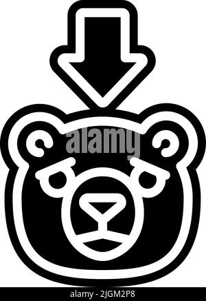 Bärenmarkt-Symbol . Stock Vektor
