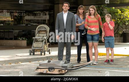 STEVE CARELL, Jennifer Garner, KERRIS DORSEY, ED OXENBOULD, ALEXANDER UND SCHRECKLICH SCHRECKLICH NICHT GUT sehr schlechten Tag, 2014 Stockfoto