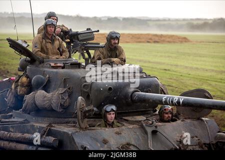 PITT, LERMAN, PENA, LABEOUF, FURY, 2014 Stockfoto