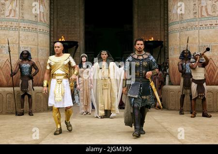 EDGERTON, TURTURRO, BALE, EXODUS: GÖTTER UND KÖNIGE, 2014 Stockfoto