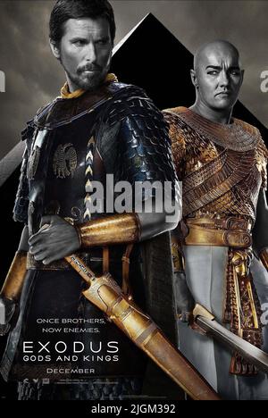 CHRISTIAN BALE, Joel Edgerton, Plakat, EXODUS: Götter und Könige, 2014 Stockfoto