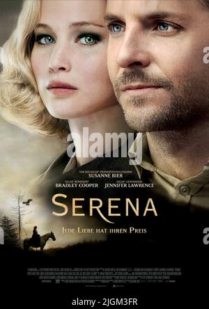 JENNIFER LAWRENCE, Bradley Cooper Poster, Serena, 2014 Stockfoto