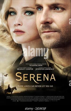 JENNIFER LAWRENCE, Bradley Cooper Poster, Serena, 2014 Stockfoto