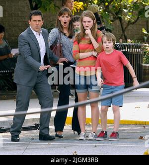 STEVE CARELL, Jennifer Garner, KERRIS DORSEY, ED OXENBOULD, ALEXANDER UND SCHRECKLICH SCHRECKLICH NICHT GUT sehr schlechten Tag, 2014 Stockfoto