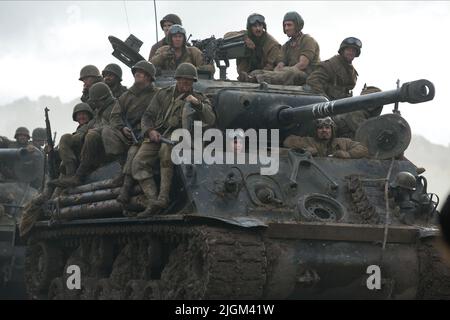 PITT,BERNTHAL,LABEOUF,LERMAN,PENA,EASTWOOD, FURY, 2014 Stockfoto