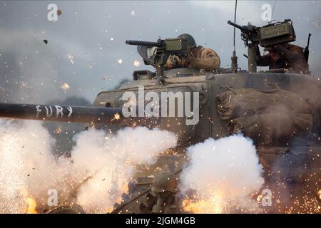 SHERMAN-PANZER, WUT, 2014 Stockfoto