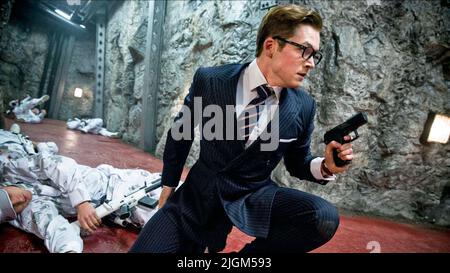 TARON EGERTON, KINGSMAN: DER GEHEIMDIENST, 2014 Stockfoto